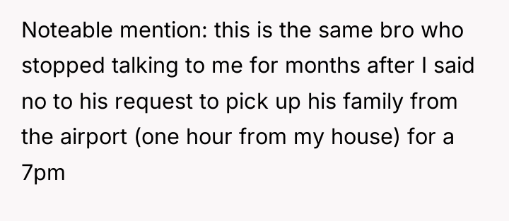 Noteable mention: this is the same bro who stopped talking...