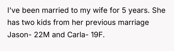 I've been married to my wife for 5 years. She...