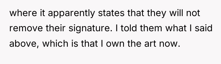 where it apparently states that they will not remove their...