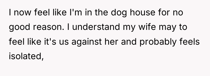 I now feel like I'm in the dog house for...
