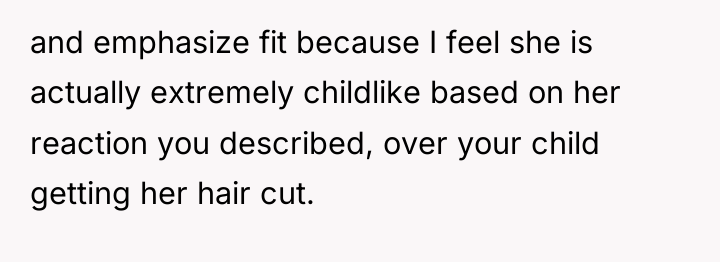 and emphasize fit because I feel she is actually extremely...