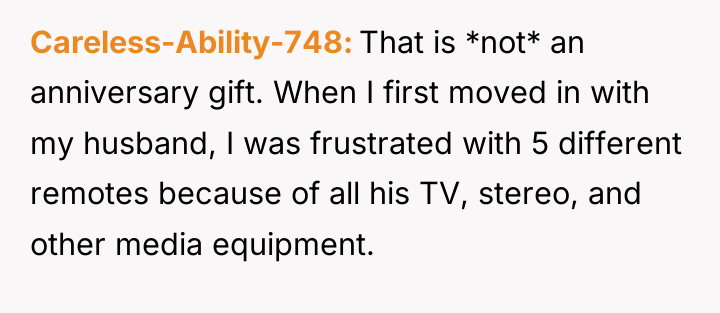 Careless-Ability-748 That is *not* an anniversary gift. When I first...