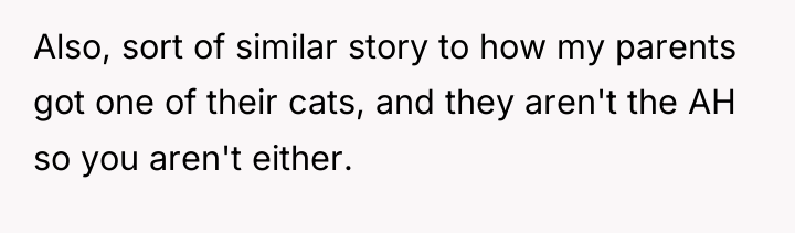 Also, sort of similar story to how my parents got...