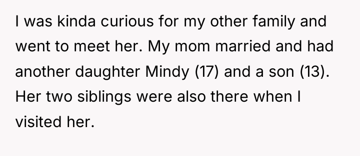 I was kinda curious for my other family and went...