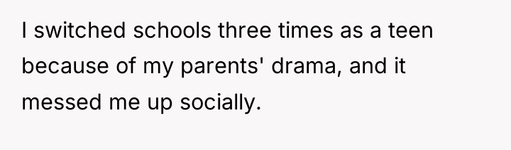 I switched schools three times as a teen because of...