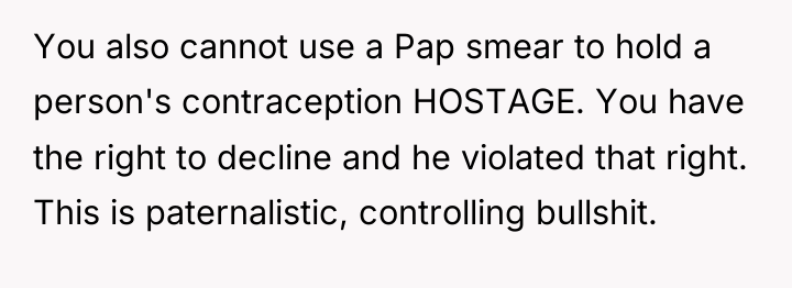 You also cannot use a Pap smear to hold a...