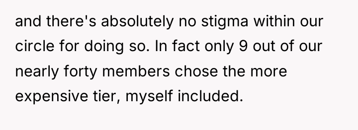 and there's absolutely no stigma within our circle for doing...