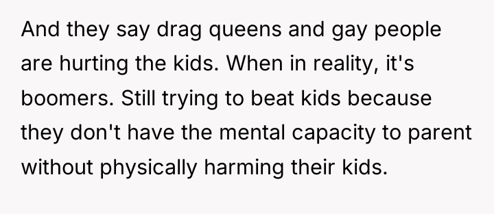 And they say drag queens and gay people are hurting...