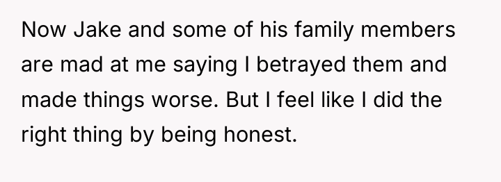Now Jake and some of his family members are mad...