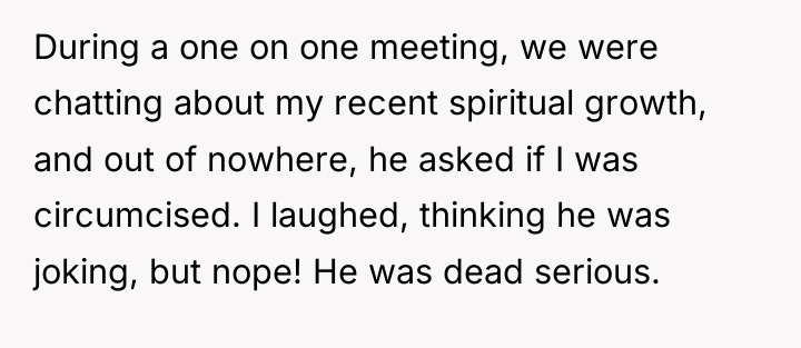 During a one on one meeting, we were chatting about...