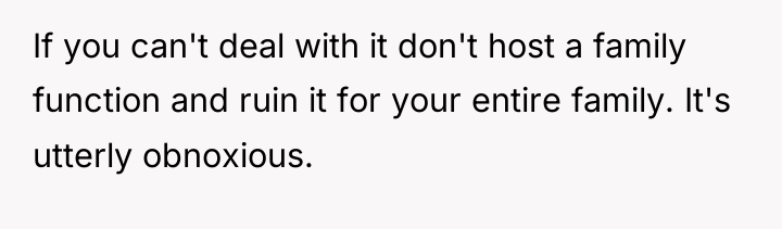 If you can't deal with it don't host a family...