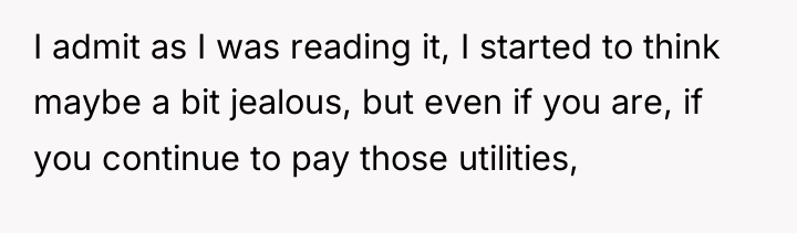 I admit as I was reading it, I started to...