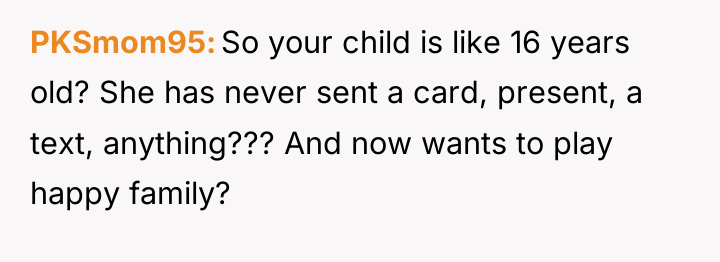 PKSmom95 So your child is like 16 years old? She...