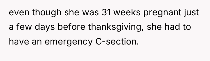 even though she was 31 weeks pregnant just a few...