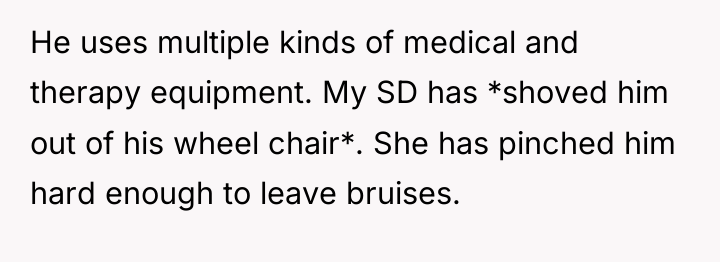 He uses multiple kinds of medical and therapy equipment. My...