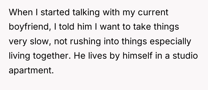 When I started talking with my current boyfriend, I told...