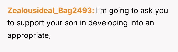 Zealousideal_Bag2493 I'm going to ask you to support your son...