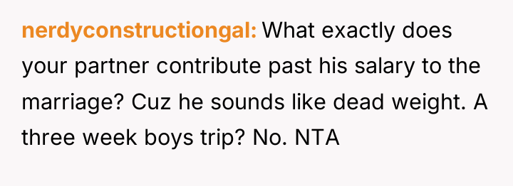 nerdyconstructiongal What exactly does your partner contribute past his salary...