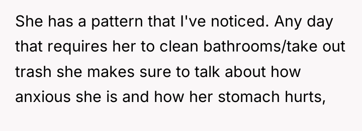 She has a pattern that I've noticed. Any day that...