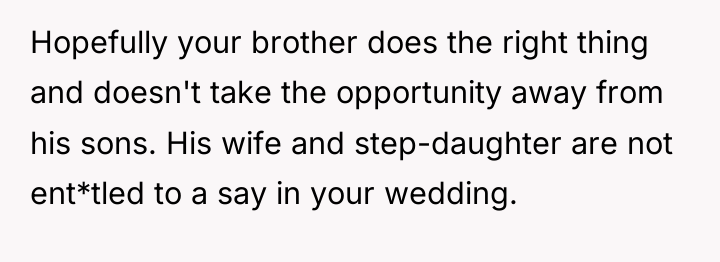 Hopefully your brother does the right thing and doesn't take...