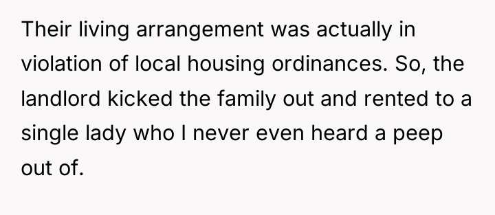 Their living arrangement was actually in violation of local housing...