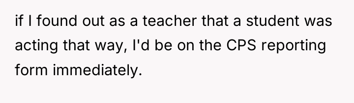 if I found out as a teacher that a student...