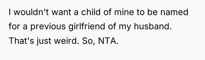 I wouldn't want a child of mine to be named...