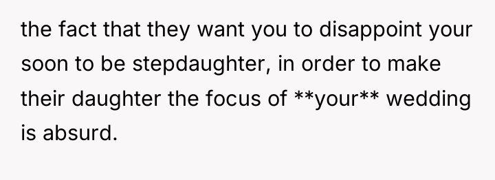 the fact that they want you to disappoint your soon...