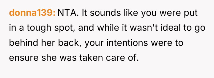donna139 NTA. It sounds like you were put in a...