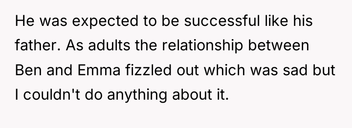 He was expected to be successful like his father. As...