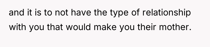 and it is to not have the type of relationship...