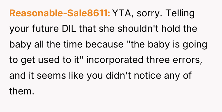 Reasonable-Sale8611 YTA, sorry. Telling your future DIL that she shouldn't...