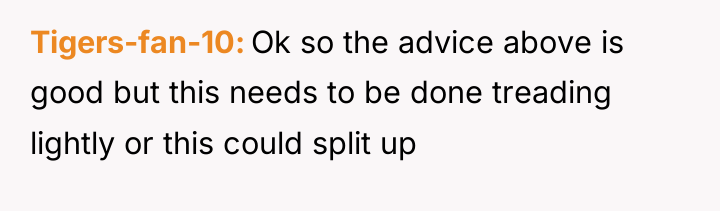 Tigers-fan-10 Ok so the advice above is good but this...