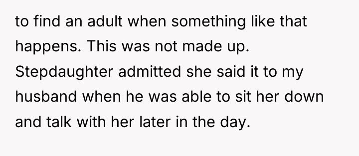 to find an adult when something like that happens. This...