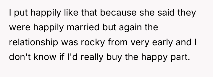 I put happily like that because she said they were...