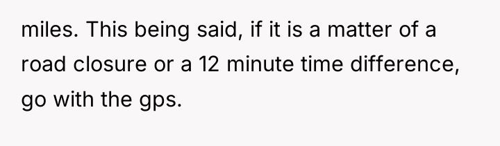 miles. This being said, if it is a matter of...