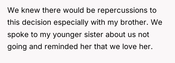We knew there would be repercussions to this decision especially...