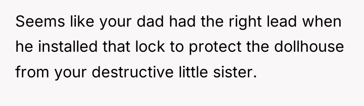Seems like your dad had the right lead when he...