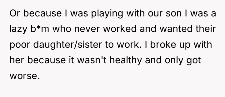 Or because I was playing with our son I was...