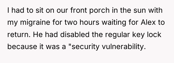I had to sit on our front porch in the...