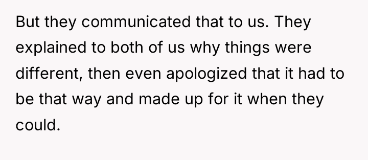 But they communicated that to us. They explained to both...