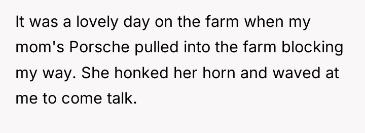 It was a lovely day on the farm when my...