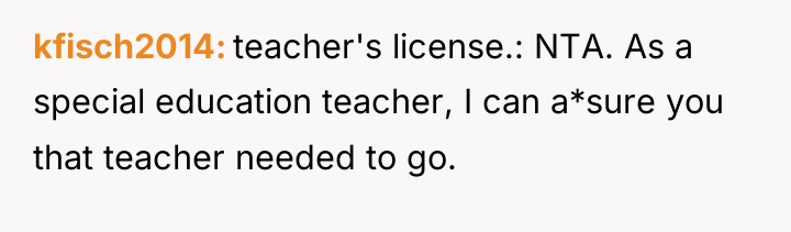 kfisch2014 teacher's license.: NTA. As a special education teacher, I...