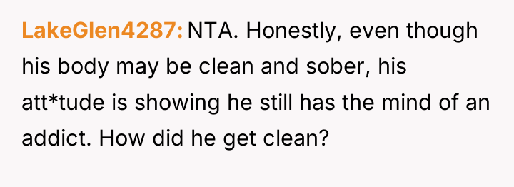 LakeGlen4287 NTA. Honestly, even though his body may be clean...