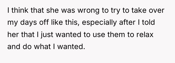 I think that she was wrong to try to take...