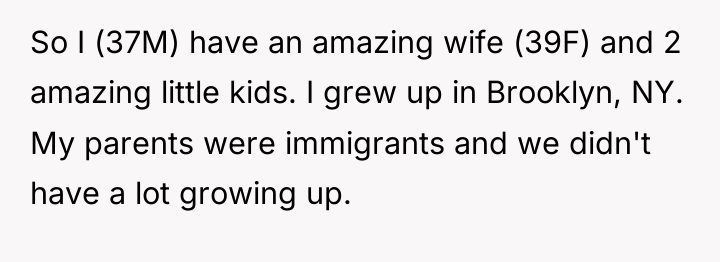 So I (37M) have an amazing wife (39F) and 2...