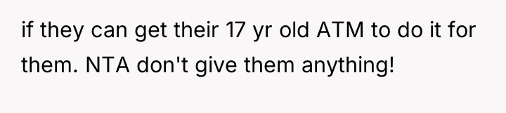 if they can get their 17 yr old ATM to...