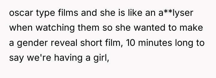 oscar type films and she is like an a**lyser when...