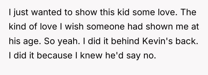 I just wanted to show this kid some love. The...