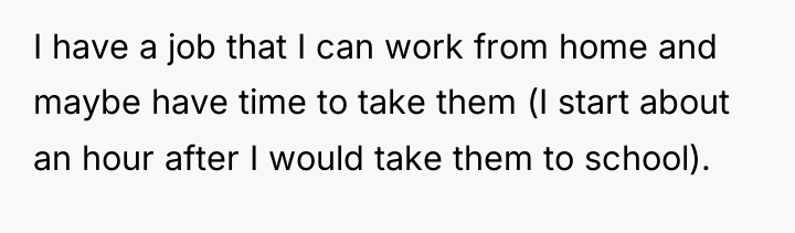 I have a job that I can work from home...